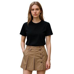 Yedeung Khaki Pleated Golf Skorts Beige Size S Vintage Countryside Chic Preppy